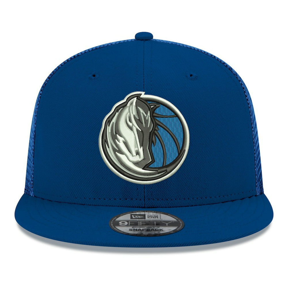 Dallas Mavericks Core Logo Meshback 9FIFTY Snapback Hat Navy - New Era
