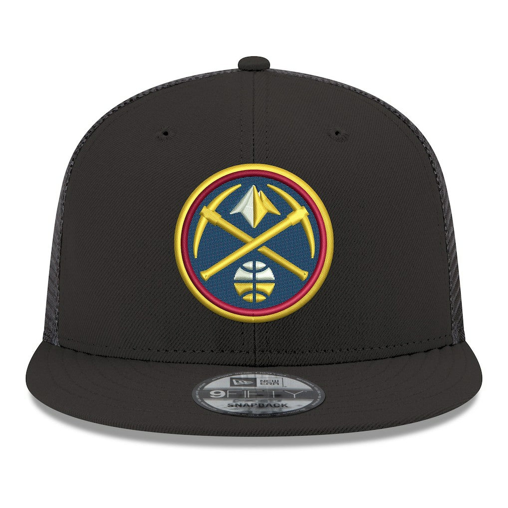 Denver Nuggets Core Logo Meshback 9FIFTY Snapback Hat Black - New Era