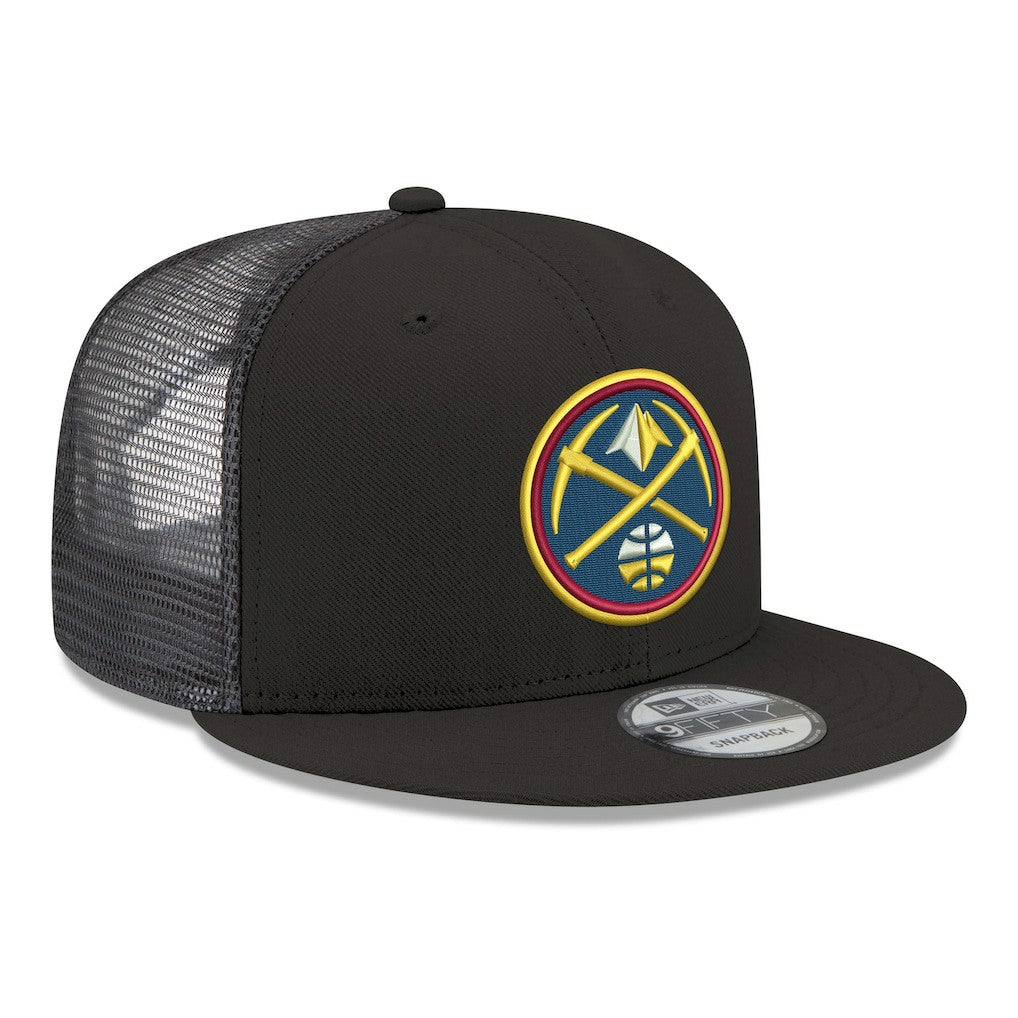 Denver Nuggets Core Logo Meshback 9FIFTY Snapback Hat Black - New Era
