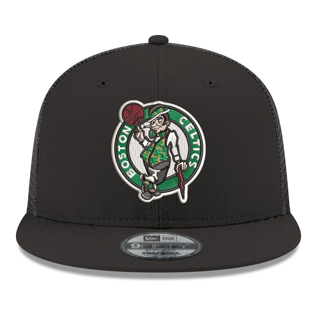 Boston Celtics Core Logo Meshback 9FIFTY Snapback Hat Black - New Era