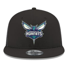 Charlotte Hornets Core Logo Meshback 9FIFTY Snapback Hat Black - New Era