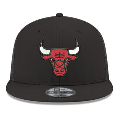 Chicago Bulls Core Logo Meshback 9FIFTY Snapback Hat Black - New Era