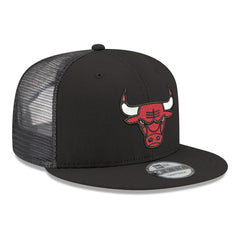 Chicago Bulls Core Logo Meshback 9FIFTY Snapback Hat Black - New Era