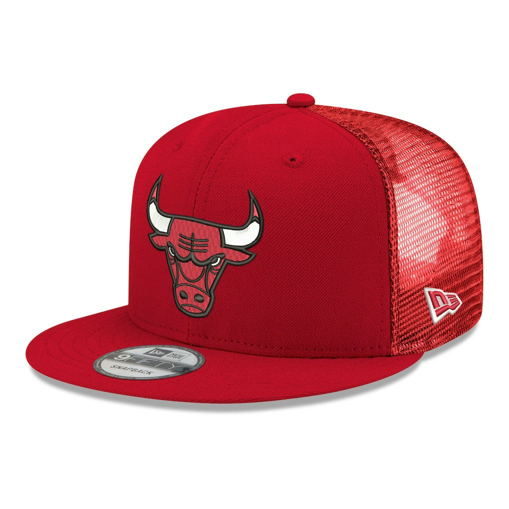 Chicago Bulls Core Logo Meshback 9FIFTY Snapback Hat Red - New Era