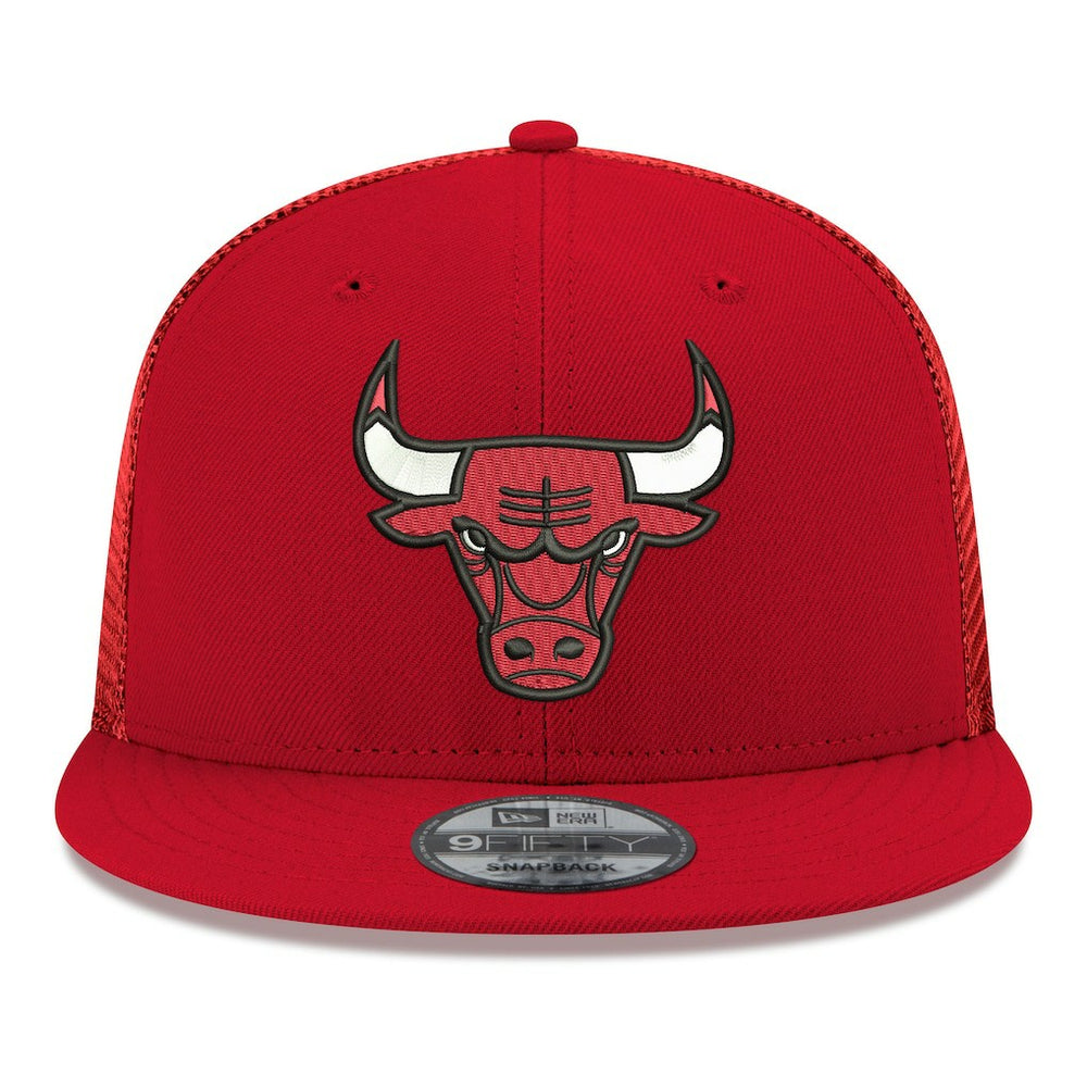 Chicago Bulls Core Logo Meshback 9FIFTY Snapback Hat Red - New Era