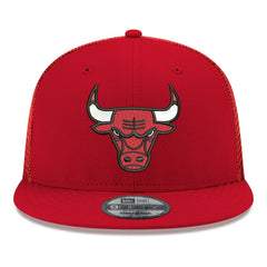 Chicago Bulls Core Logo Meshback 9FIFTY Snapback Hat Red - New Era