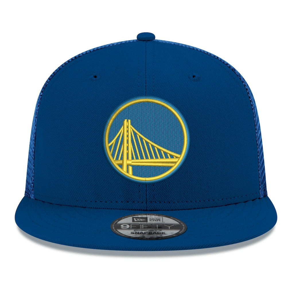 Golden State Warriors Core Logo Meshback 9FIFTY Snapback Hat Royal - New Era