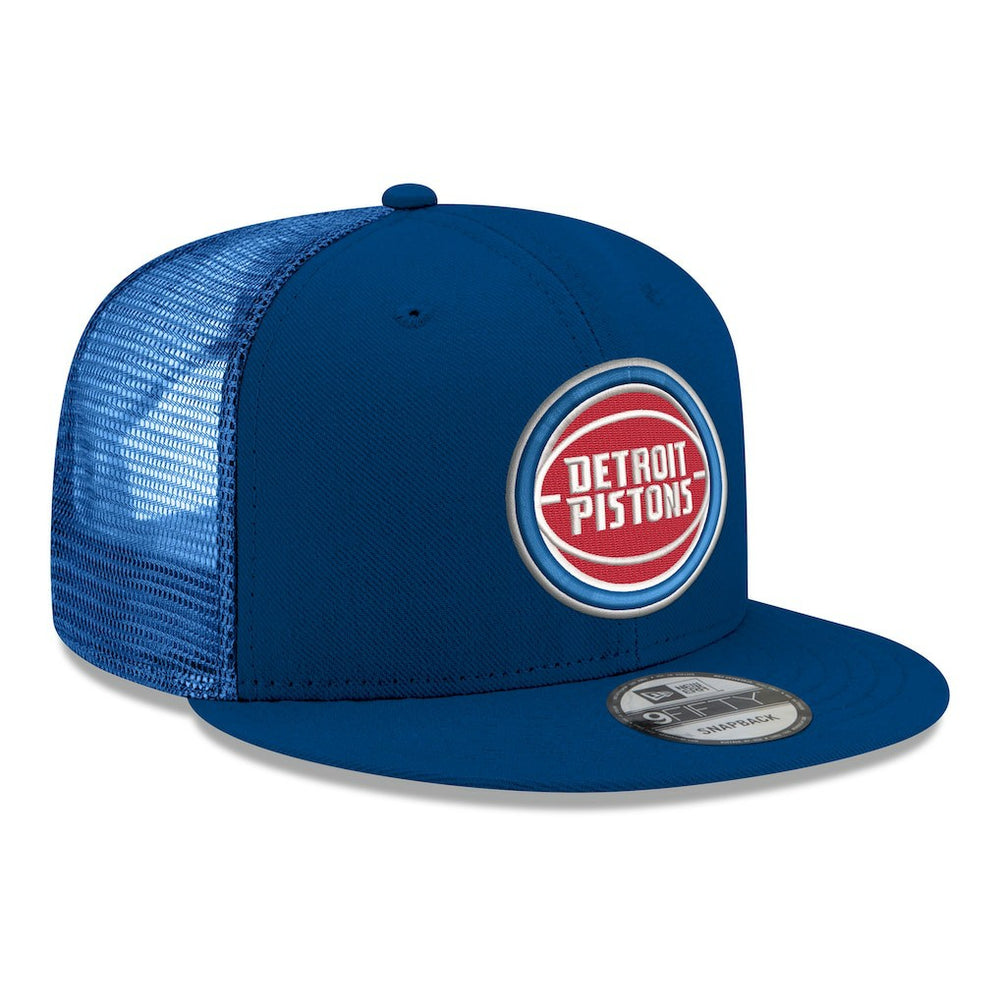 Detroit Pistons Core Logo Meshback 9FIFTY Snapback Hat Blue - New Era