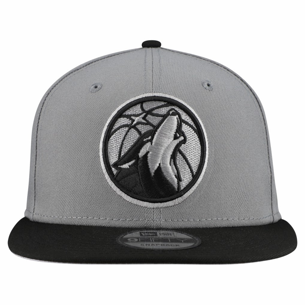 Minnesota Timberwolves Core Logo Storm Gray Two-Tone 9FIFTY Snapback Hat Gray - New Era