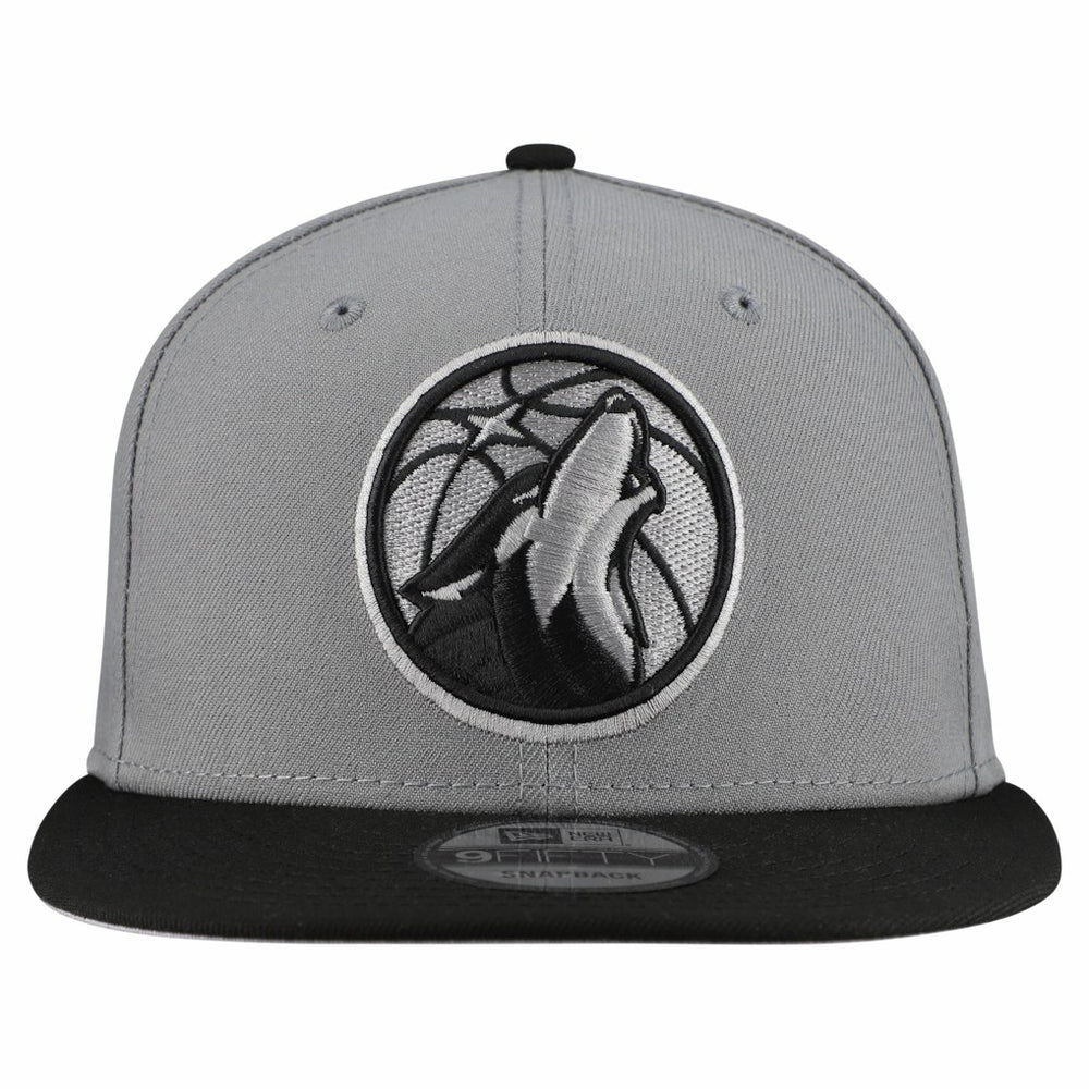 Minnesota Timberwolves Core Logo Storm Gray Two-Tone 9FIFTY Snapback Hat Gray - New Era