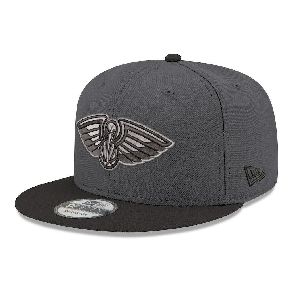 New Orleans Pelicans Logo 2-Tone 9FIFTY Snapback Hat Gray/Black - New Era outlet