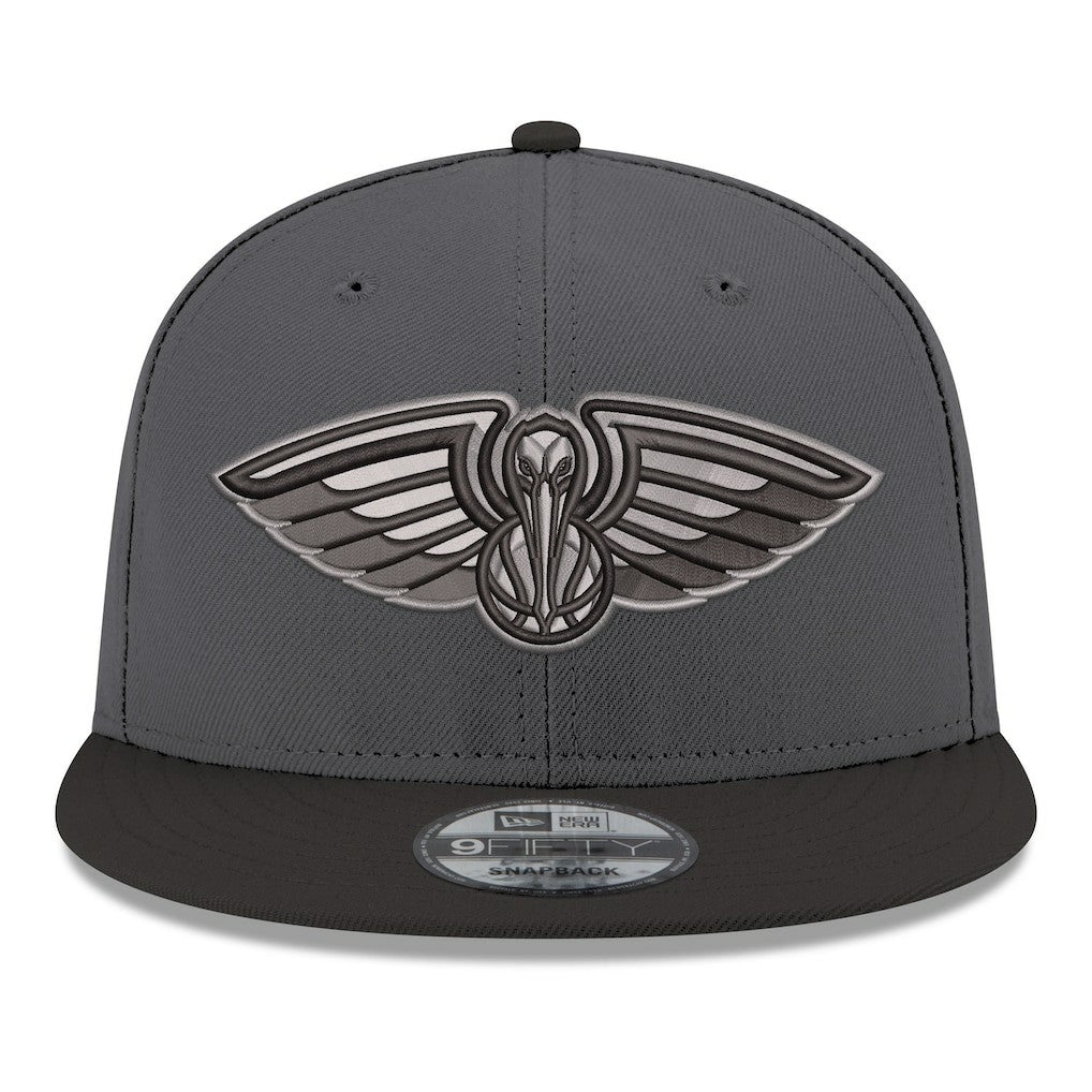 New Orleans Pelicans Logo 2-Tone 9FIFTY Snapback Hat Gray/Black - New Era outlet