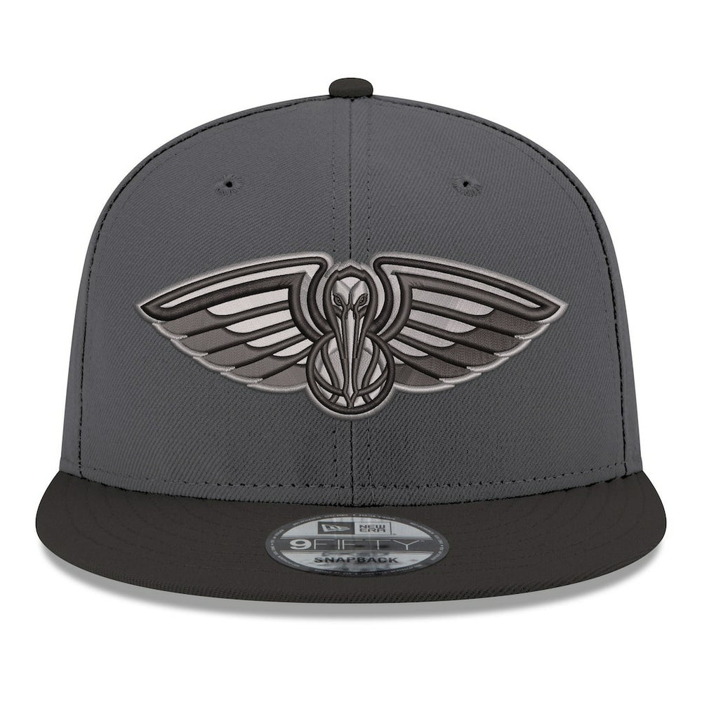 New Orleans Pelicans Logo 2-Tone 9FIFTY Snapback Hat Gray/Black - New Era outlet