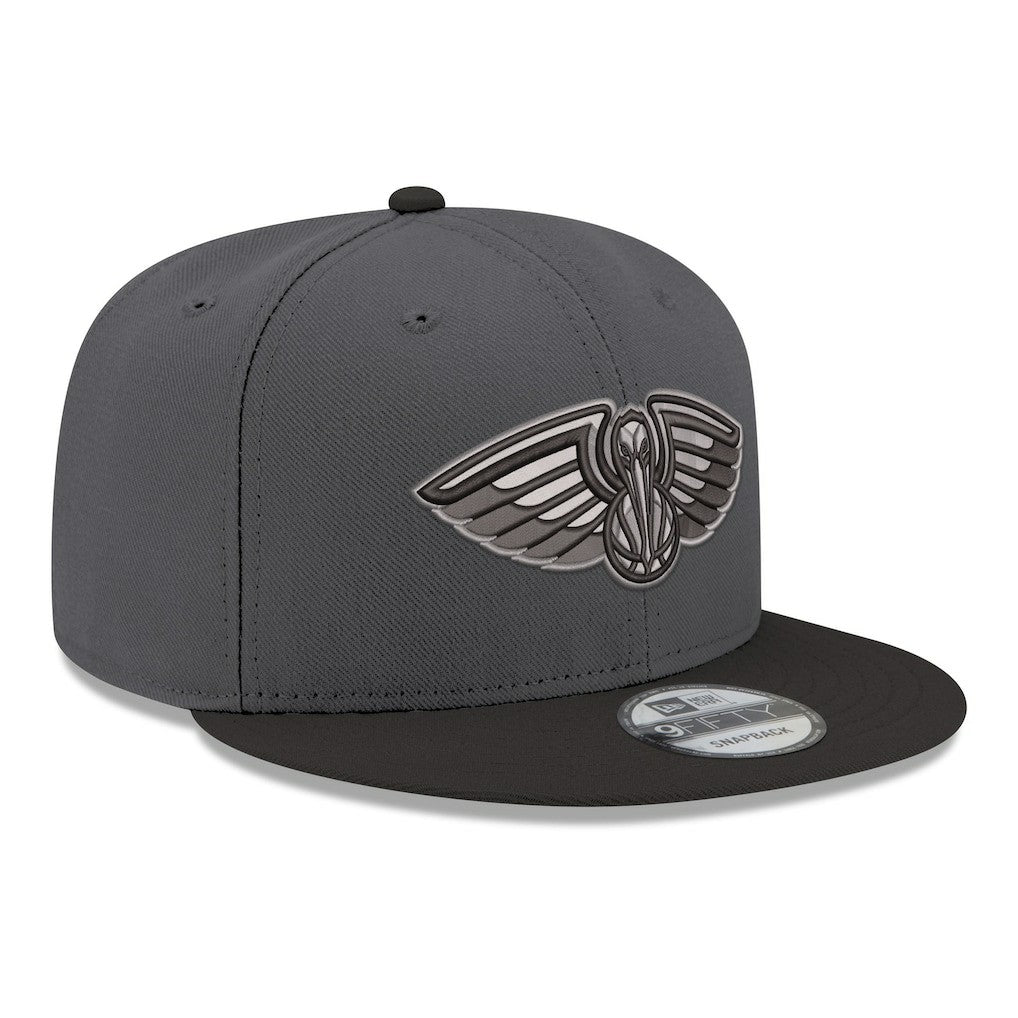 New Orleans Pelicans Logo 2-Tone 9FIFTY Snapback Hat Gray/Black - New Era outlet