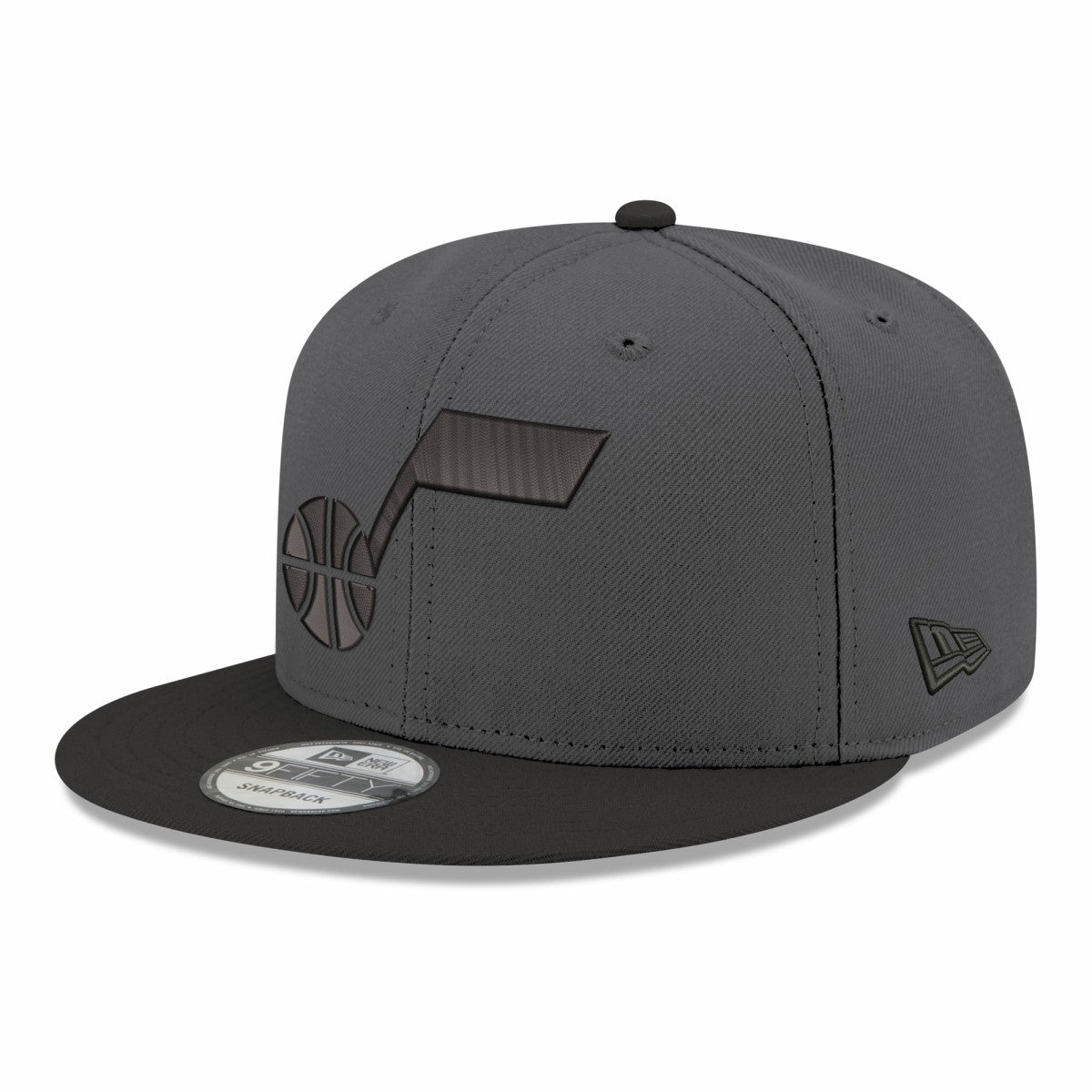 Utah Jazz Logo 2-Tone 9FIFTY Snapback Hat Gray/Black - New Era
