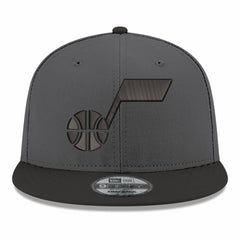 Utah Jazz Logo 2-Tone 9FIFTY Snapback Hat Gray/Black - New Era
