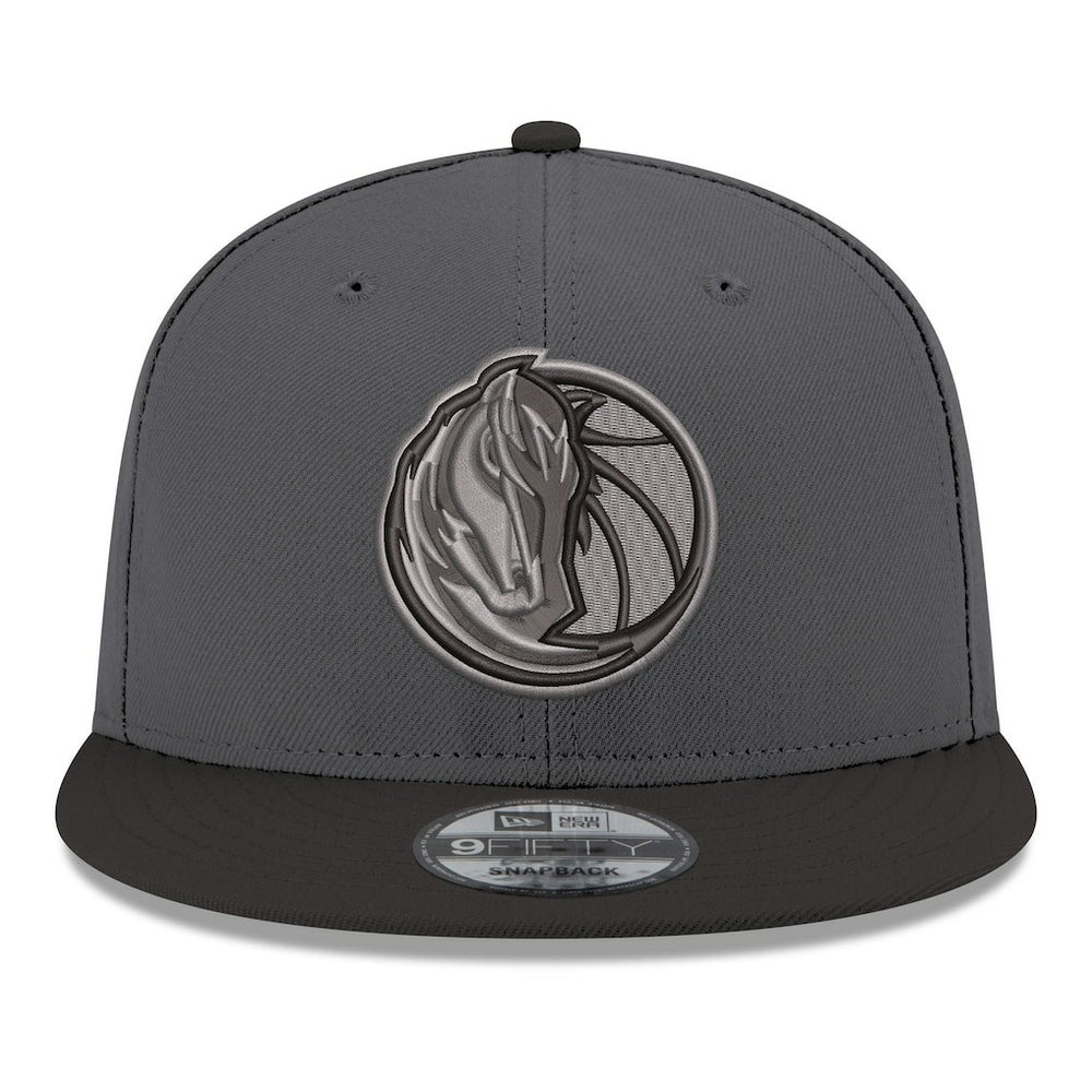 Dallas Mavericks Logo 2-Tone 9FIFTY Snapback Hat Gray/Black - New Era