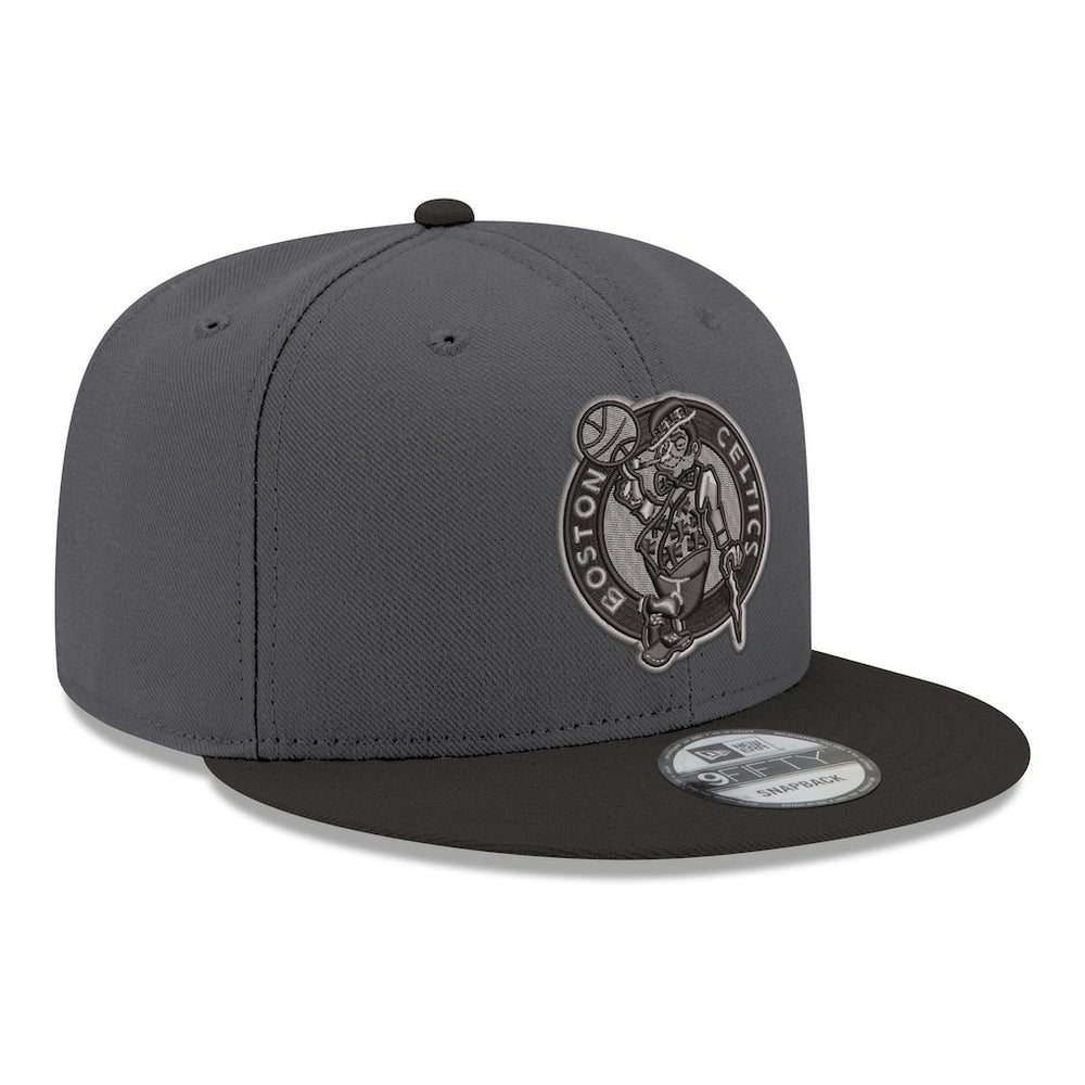 Boston Celtics Logo 2-Tone 9FIFTY Snapback Hat Gray/Black - New Era