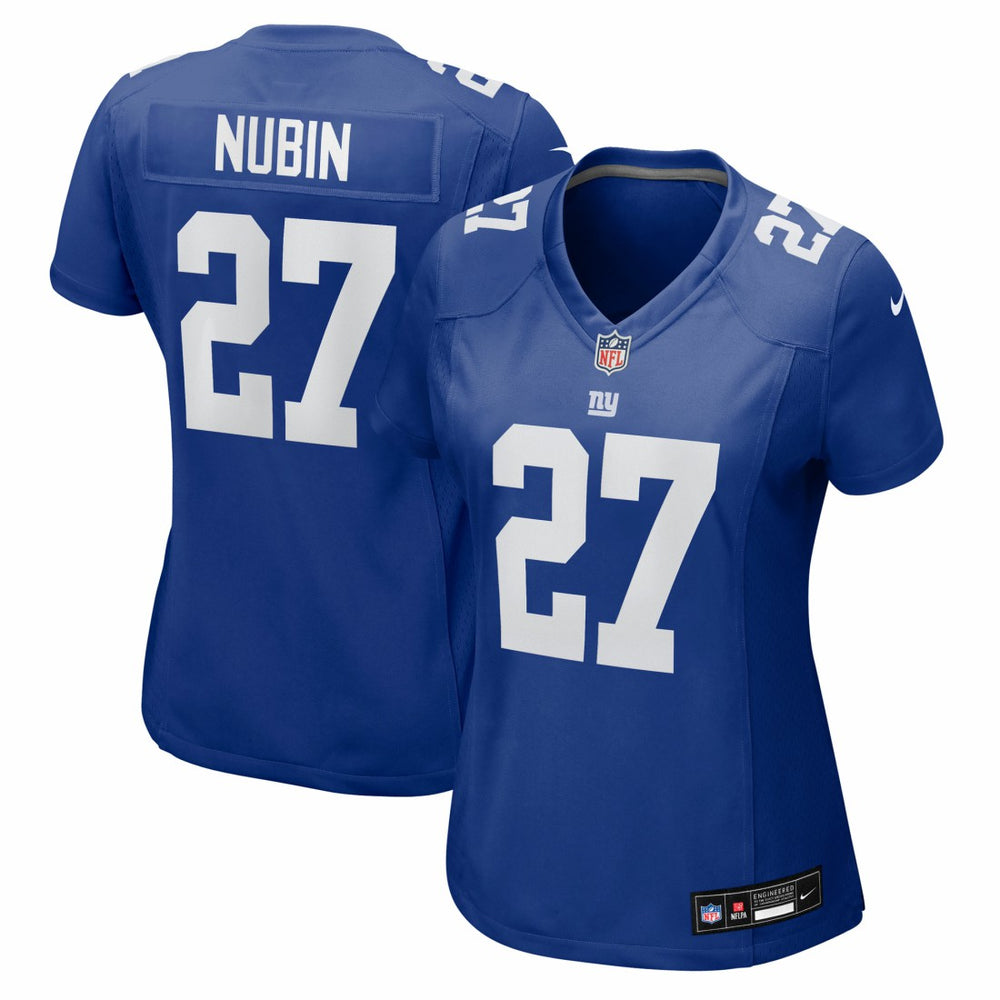 Tyler Nubin New York Giants Women's Team Game Jersey - Royal Jerseys
