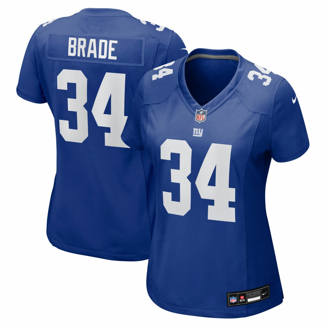 Beau Brade New York Giants Women's Team Game Jersey - Royal Jerseys