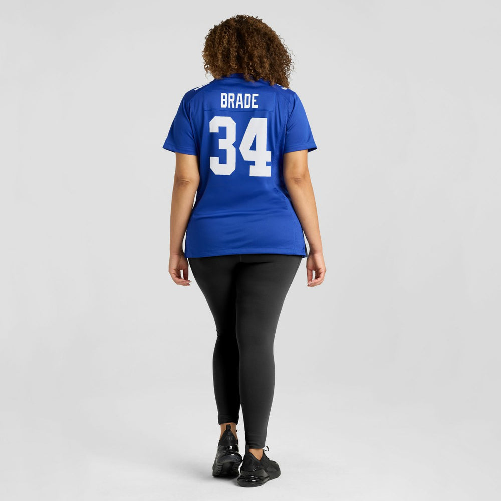 Beau Brade New York Giants Women's Team Game Jersey - Royal Jerseys