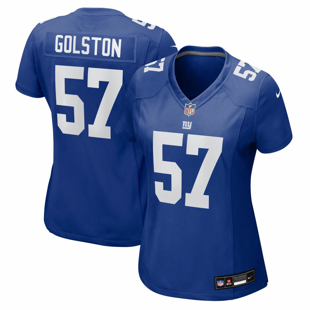 Chauncey Golston New York Giants Women's Team Game Jersey - Royal Jerseys