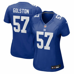 Chauncey Golston New York Giants Women's Team Game Jersey - Royal Jerseys