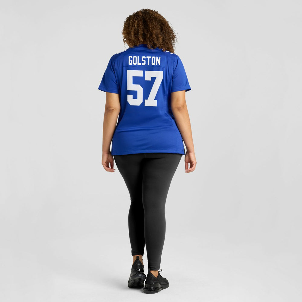 Chauncey Golston New York Giants Women's Team Game Jersey - Royal Jerseys
