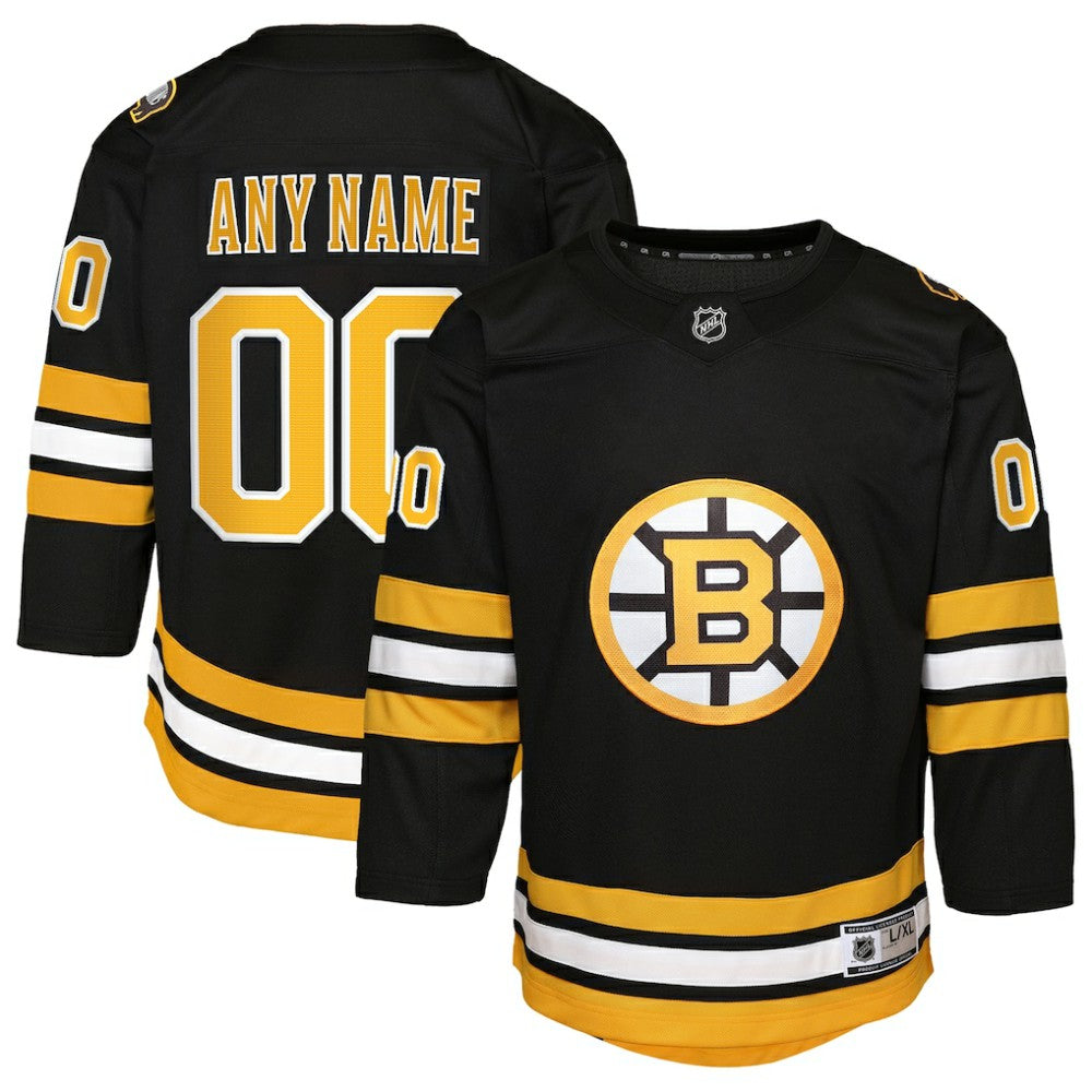 Boston Bruins Youth Home Custom Premier Jersey - Black | US 203453362