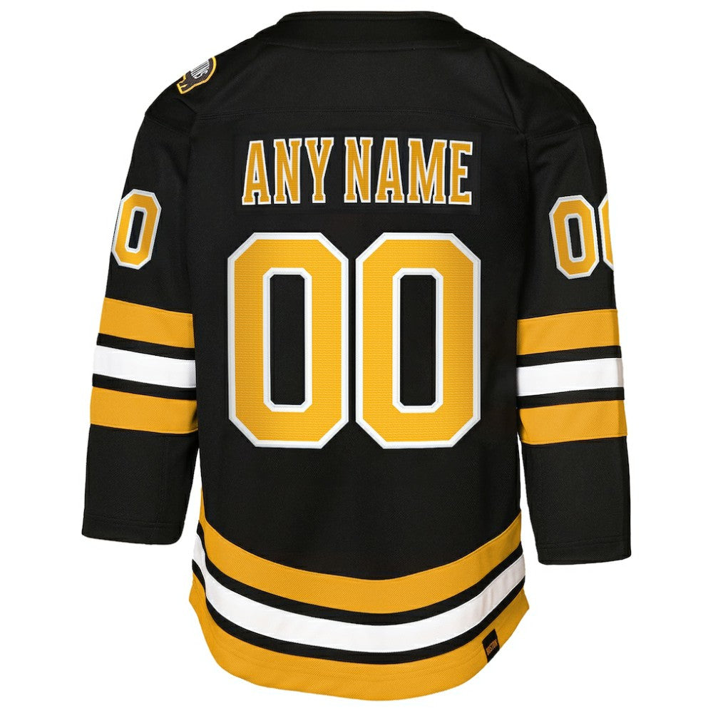 Boston Bruins Youth Home Custom Premier Jersey - Black | US 203453362
