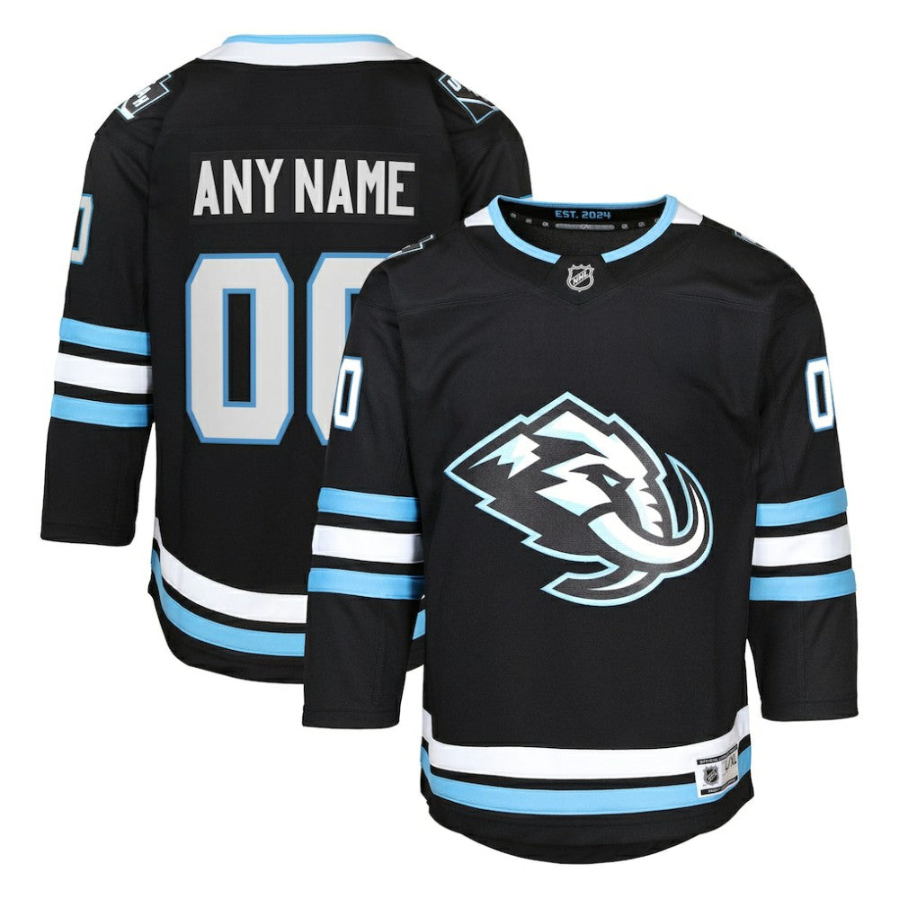 Utah Mammoth Youth Home Premier Custom Jersey - Black | US 203453364