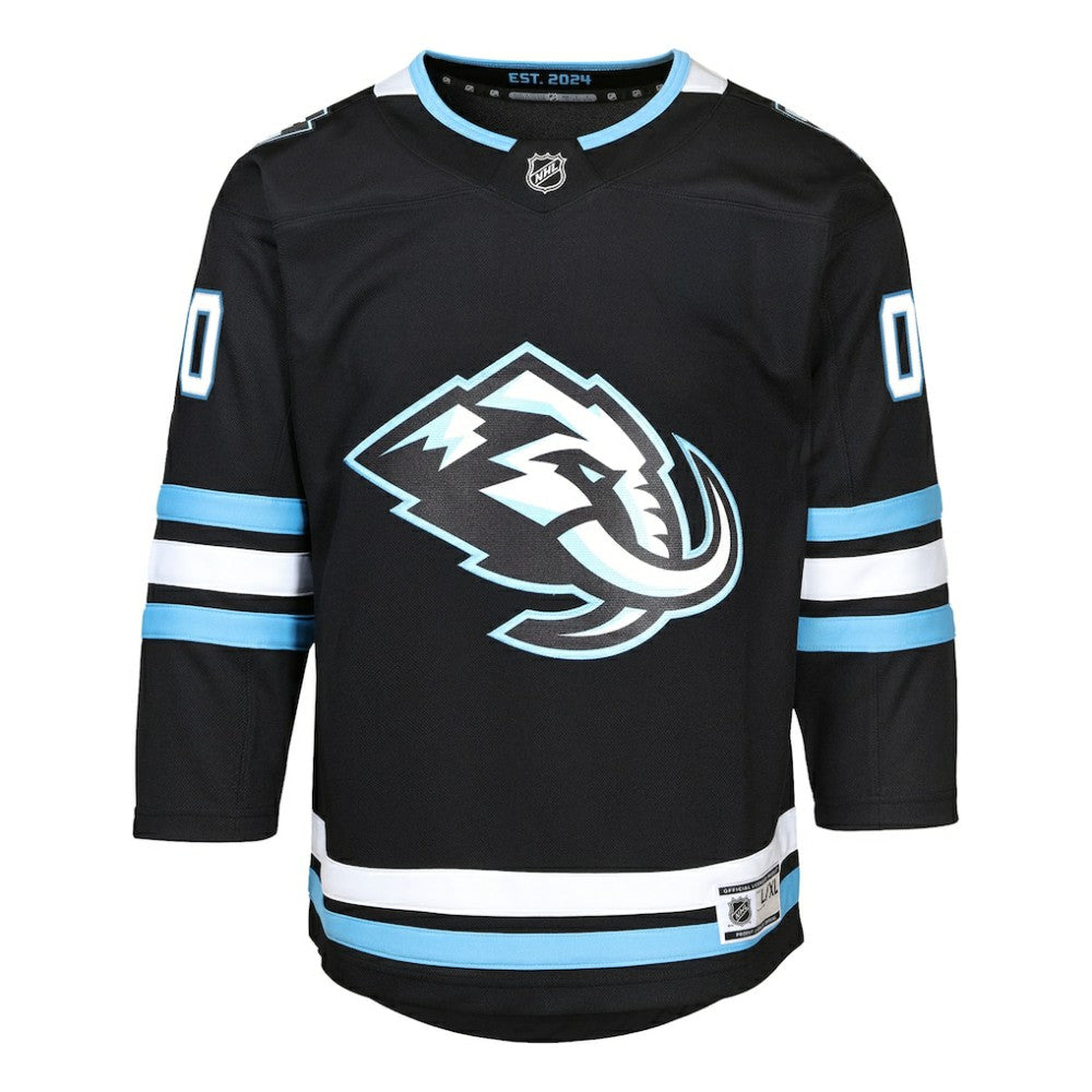 Utah Mammoth Youth Home Premier Custom Jersey - Black | US 203453364
