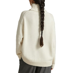Yankees Polo Ralph Lauren Women's Wool-Blend Turtleneck Sweater - Cream