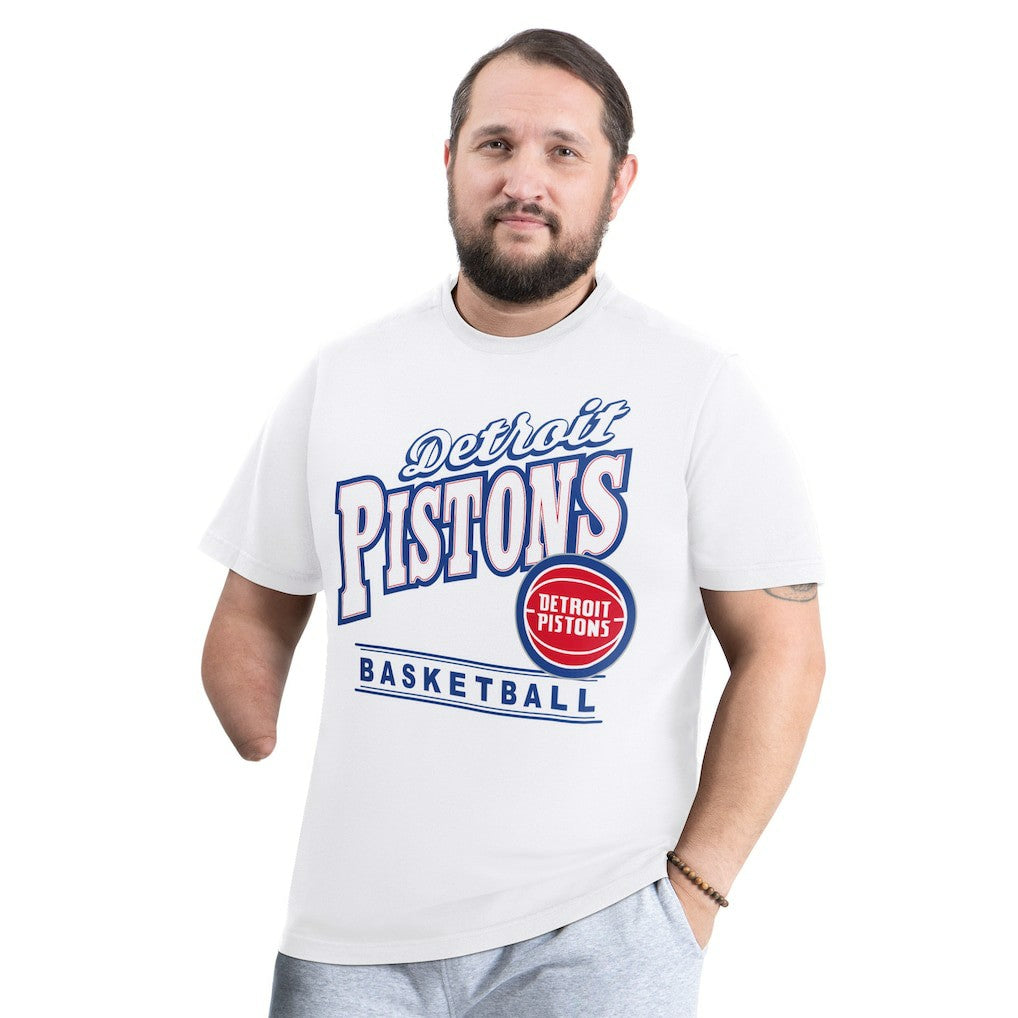 Detroit Pistons G-III Sports by Carl Banks Adaptive Headliner T-Shirt White
