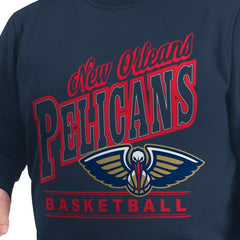 New Orleans Pelicans G-III Sports by Carl Banks Adaptive Headliner Fleece Crewneck Sweatshirt Navy outlet