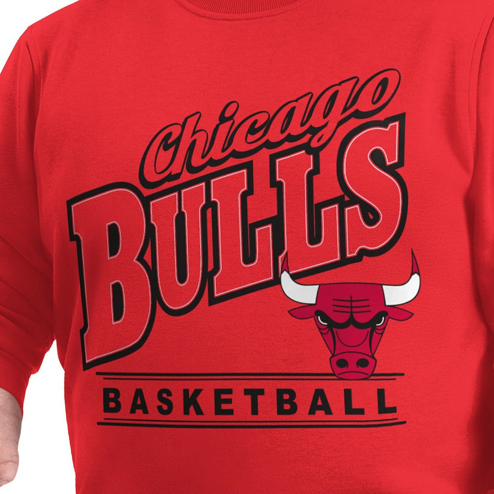 Chicago Bulls G-III Sports by Carl Banks Adaptive Headliner Fleece Crewneck Sweatshirt Red outlet