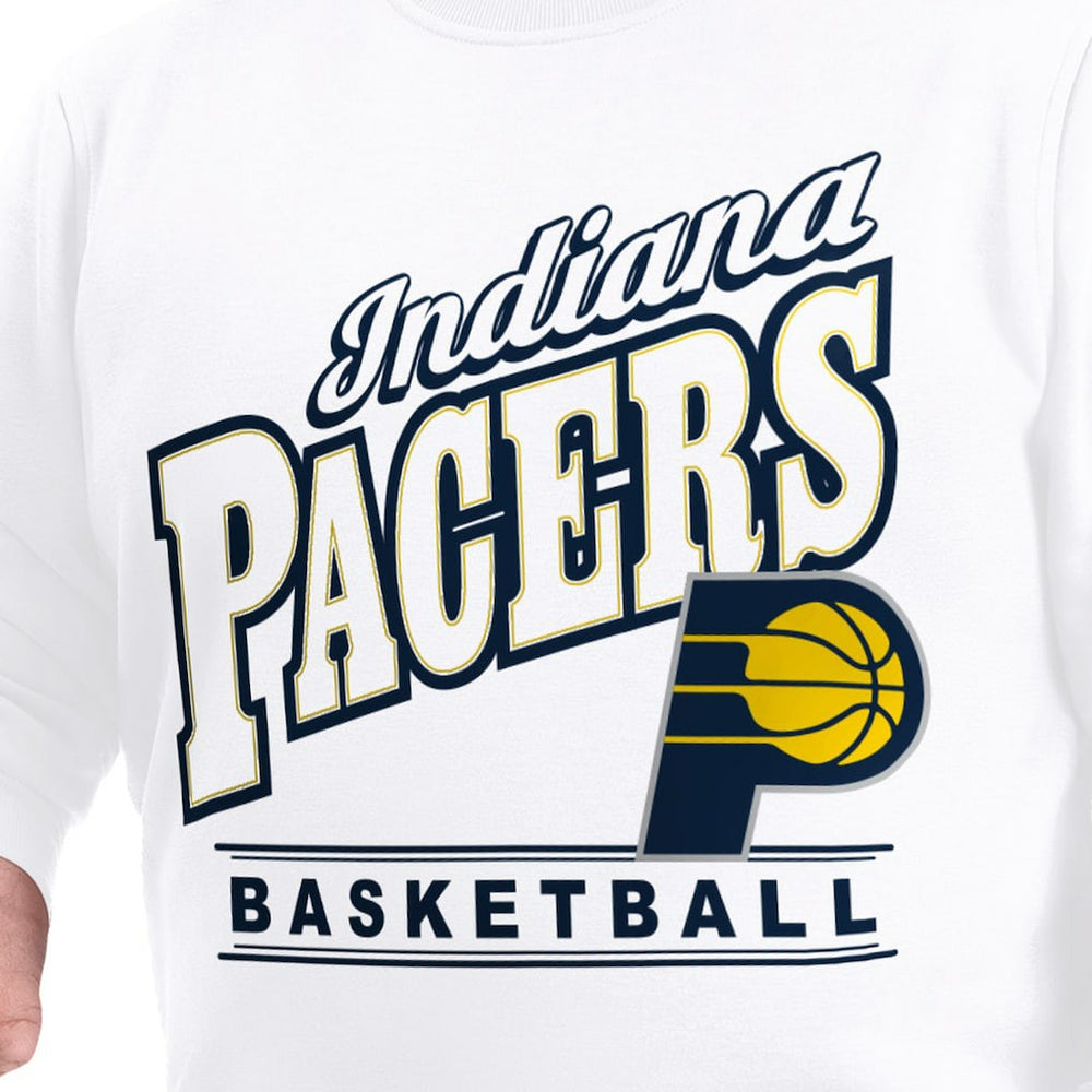 Indiana Pacers G-III Sports by Carl Banks Adaptive Headliner Fleece Crewneck Sweatshirt White