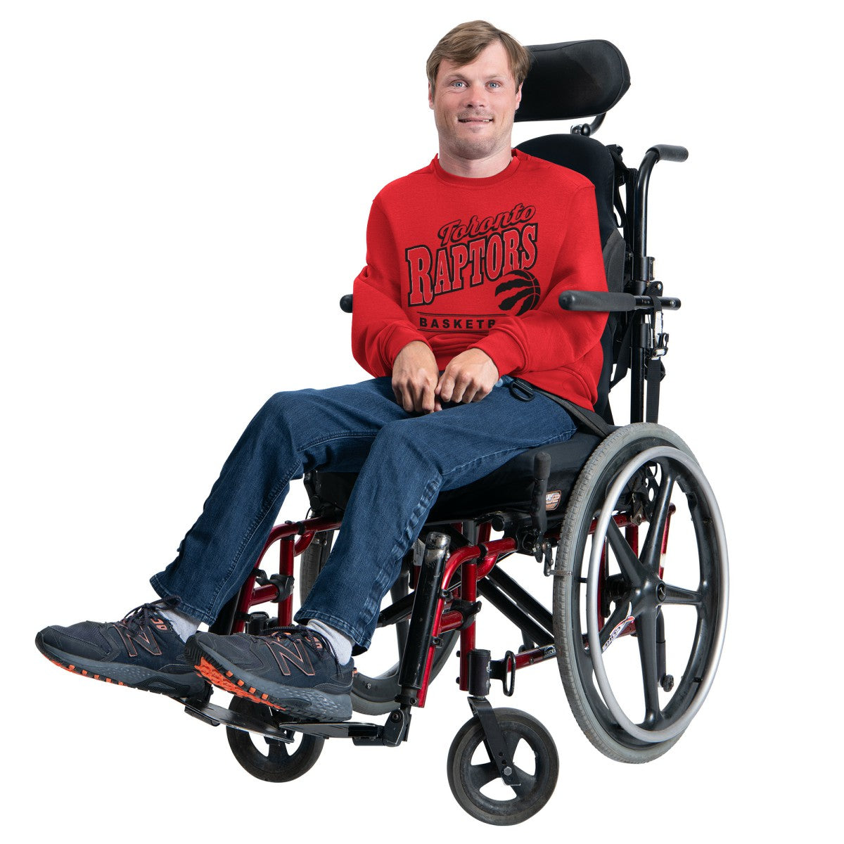 Toronto Raptors G-III Sports by Carl Banks Adaptive Headliner Fleece Crewneck Sweatshirt Red
