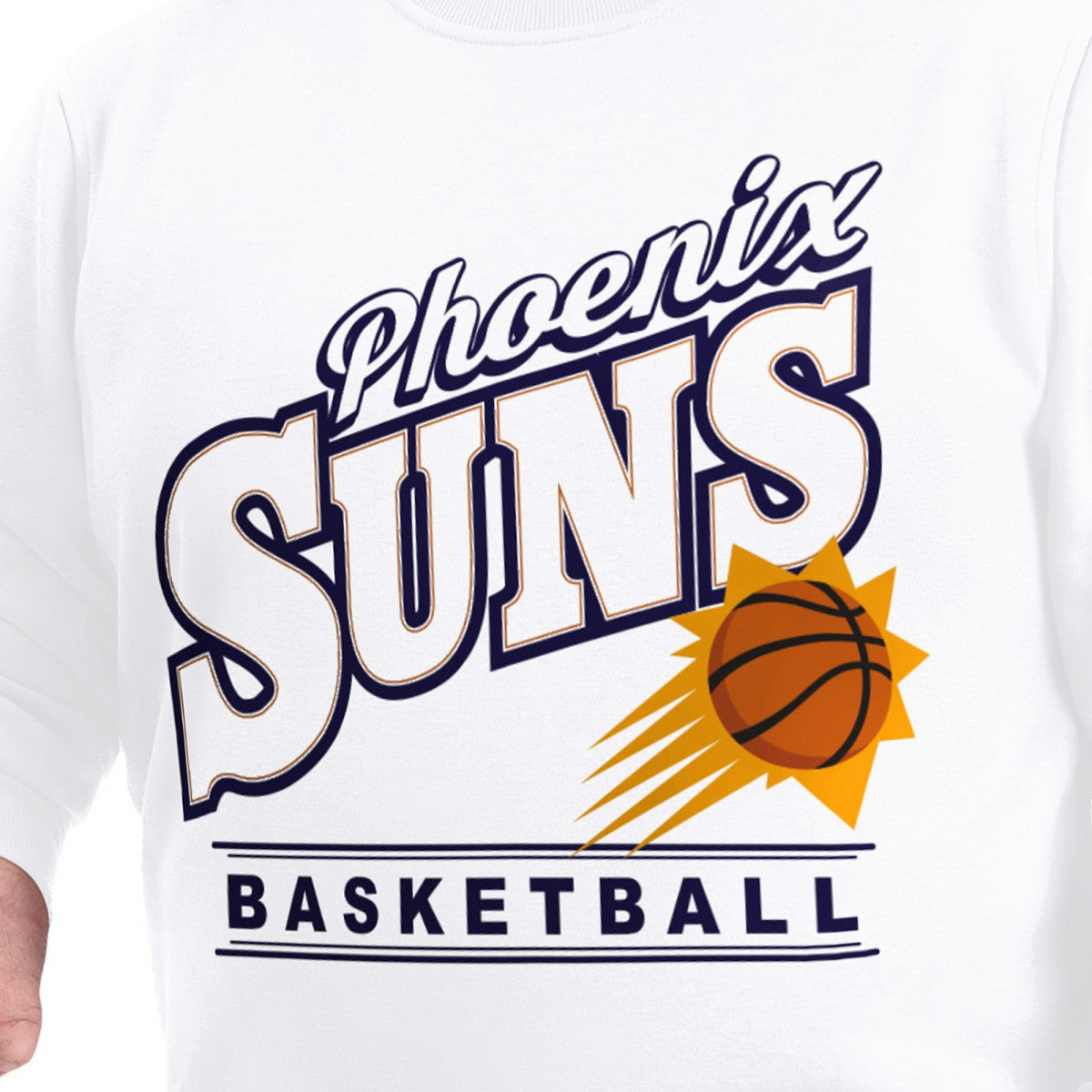 Phoenix Suns G-III Sports by Carl Banks Adaptive Headliner Fleece Crewneck Sweatshirt White