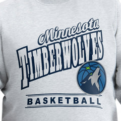 Minnesota Timberwolves G-III Sports by Carl Banks Adaptive Headliner Fleece Crewneck Sweatshirt Gray