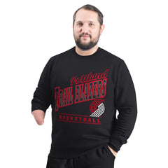 Portland Trail Blazers G-III Sports by Carl Banks Adaptive Headliner Fleece Crewneck Sweatshirt Black outlet