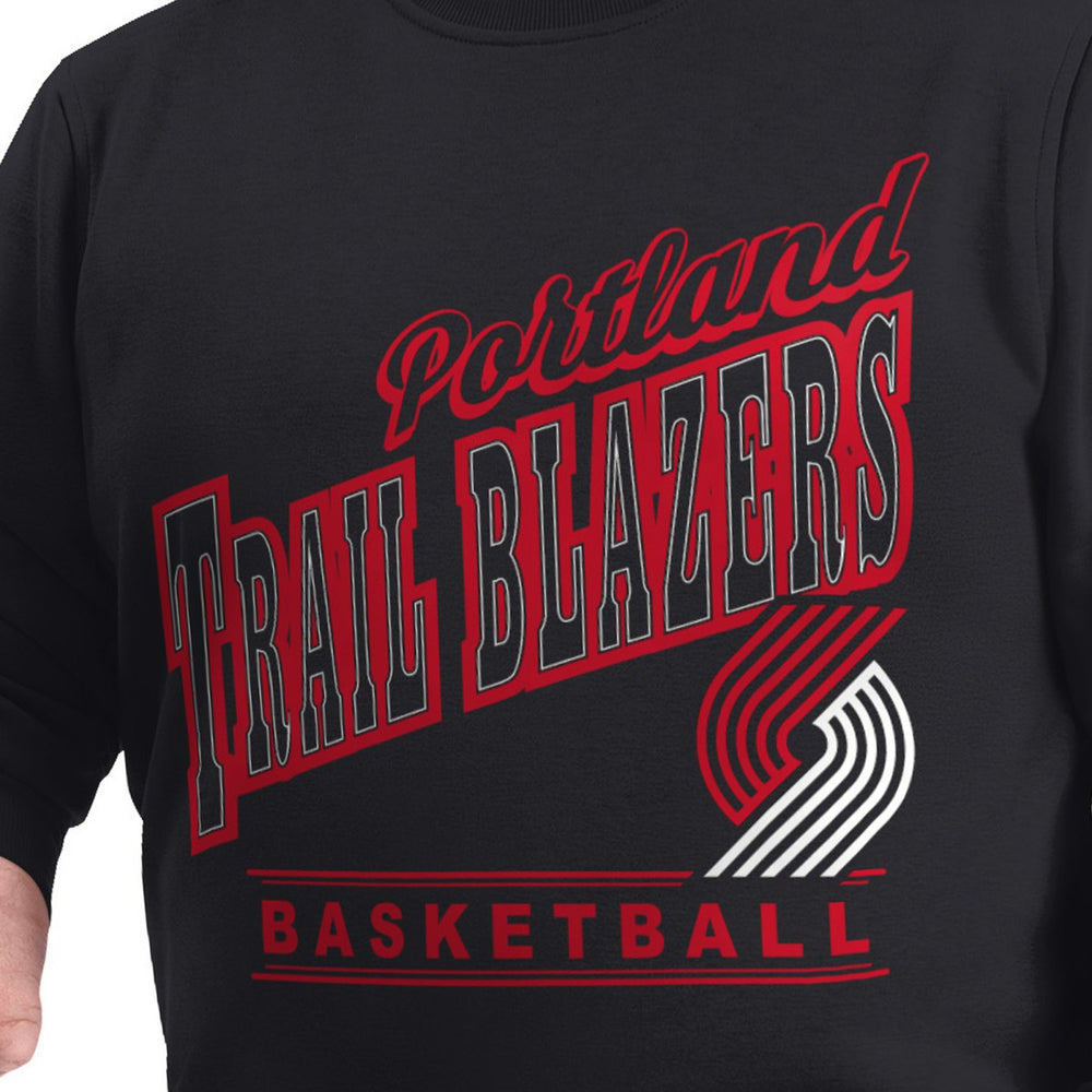 Portland Trail Blazers G-III Sports by Carl Banks Adaptive Headliner Fleece Crewneck Sweatshirt Black outlet