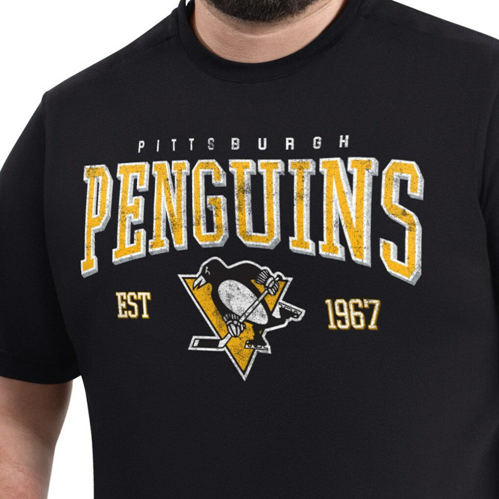 Pittsburgh Penguins G-III Sports by Carl Banks Adaptive Classic Team Graphic T-Shirt - Black | US 203456414