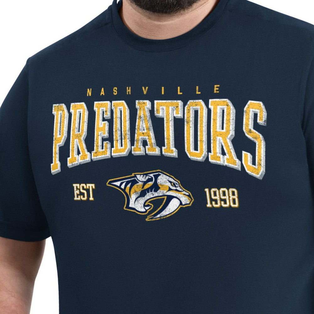 Nashville Predators G-III Sports by Carl Banks Adaptive Classic Team Graphic T-Shirt - Navy | US 203456422