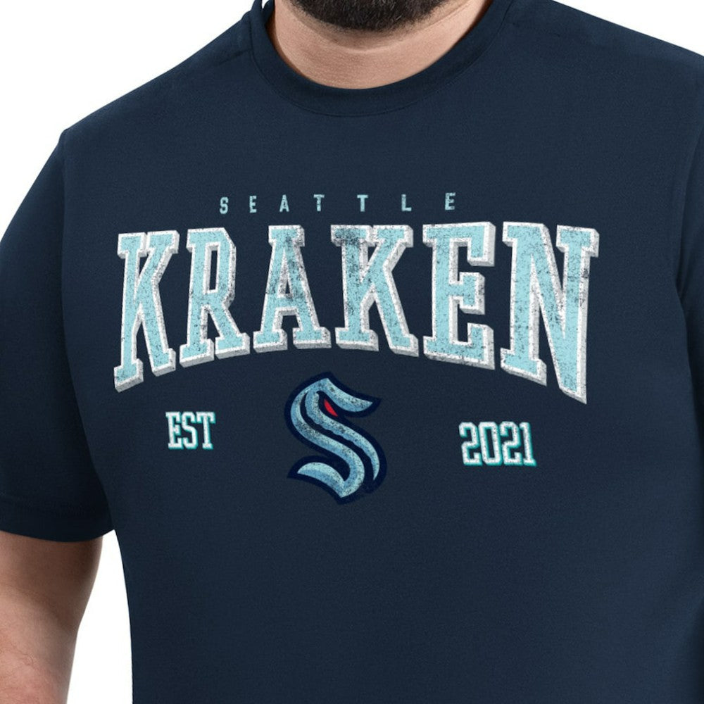 Seattle Kraken G-III Sports by Carl Banks Adaptive Classic Team Graphic T-Shirt - Navy | US 203456423