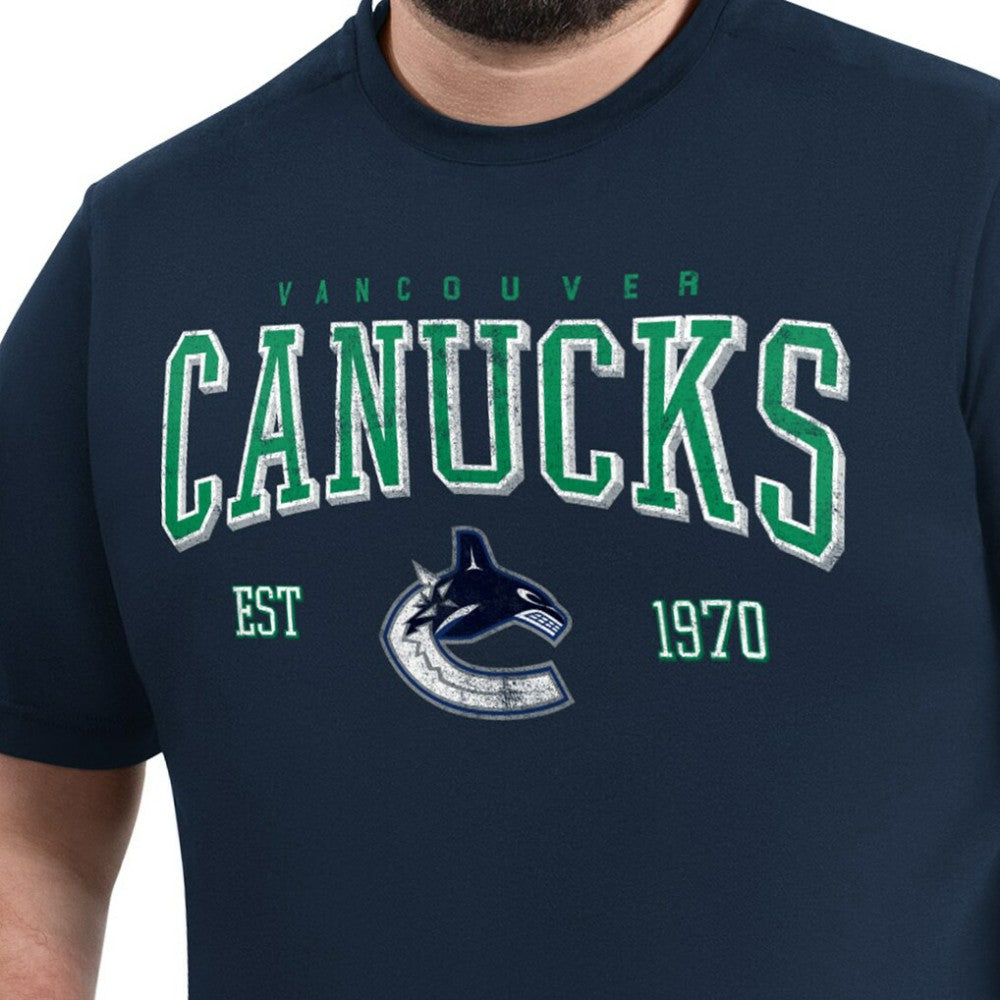 Vancouver Canucks G-III Sports by Carl Banks Adaptive Classic Team Graphic T-Shirt - Navy | US 203456427