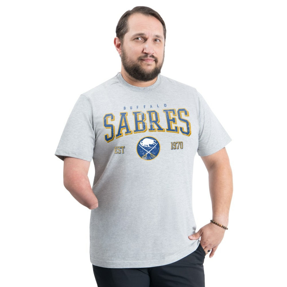 Buffalo Sabres G-III Sports by Carl Banks Adaptive Classic Team Graphic T-Shirt - Gray | US 203456430