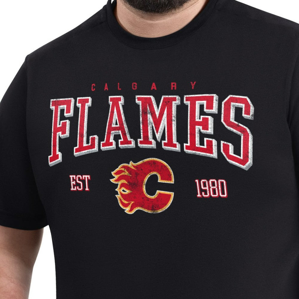 Calgary Flames G-III Sports by Carl Banks Adaptive Classic Team Graphic T-Shirt - Black | US 203456433