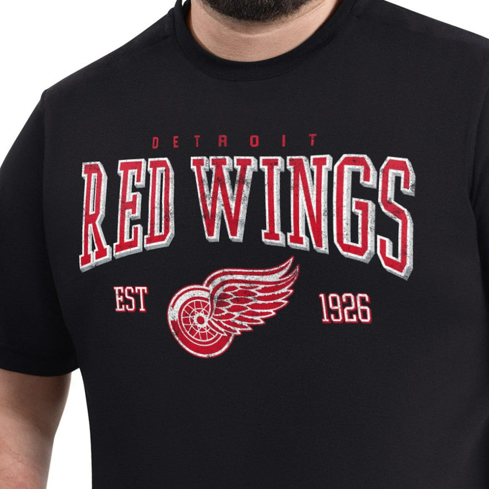 Detroit Red Wings G-III Sports by Carl Banks Adaptive Classic Team Graphic T-Shirt - Black | US 203456436