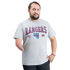New York Rangers G-III Sports by Carl Banks Adaptive Classic Team Graphic T-Shirt - Gray | US 203456439